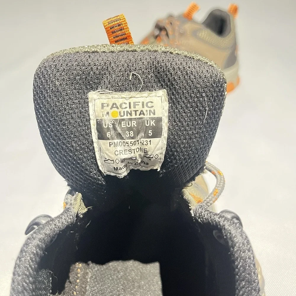 Pacific Mountain Crestone Men's Hiking Shoes US 6 Brown Black Orange PM005501231